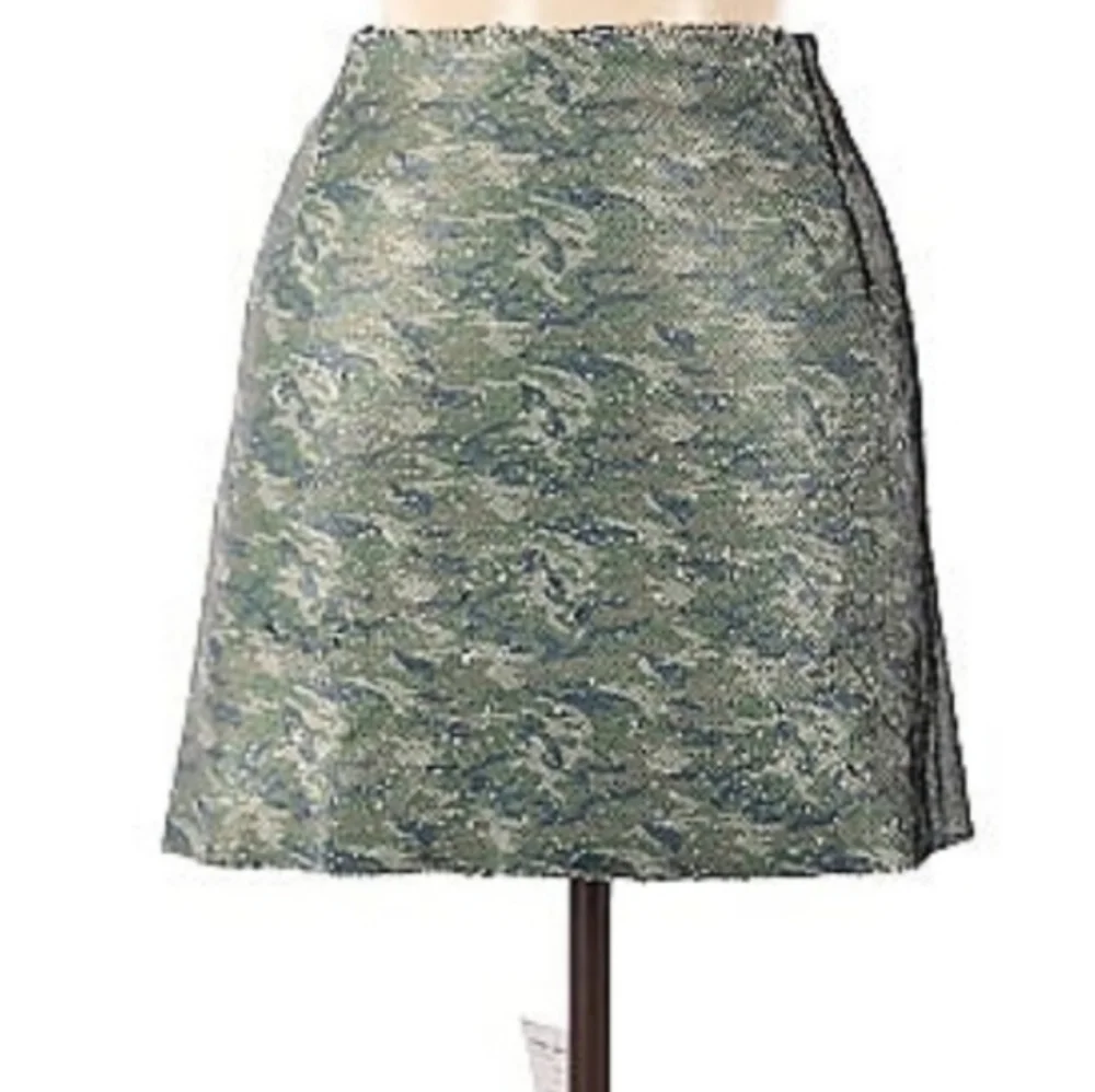 Free People Skinny Reversible Sequin Mini Skirt Camouflage Black